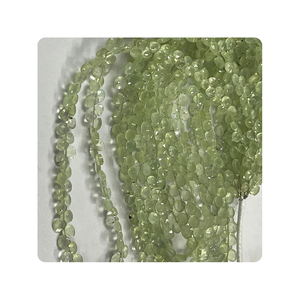 Cuentas de Piedras Preciosas de Prehnita Verde de Primera Calidad al por Mayor, 8 Piezas, Forma de Corazón Facetado, para la Fabricación de Joyas - Product Image 5