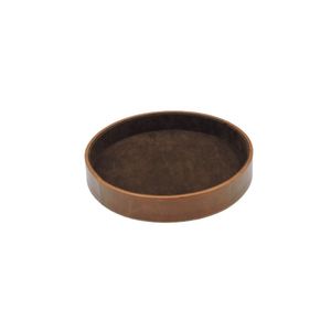 Genuine Leather Round Organizer Desk Tray Alta Qualidade Personalizado Buffalo Leather <span class=keywords><strong>Table</strong></span> Jewelry Tray para Uso Doméstico e Escritório - Product Image 1