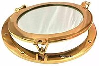 Miroir Nautique Rond Doré Antique CH de 8 pouces en Laiton Poli, Thème Amour, pour Bateau ou Décoration Intérieure CHMP05