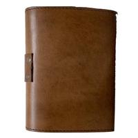 Blatt geprägtes Grimoire-Notizbuch aus echtem Leder mit brauner Farbe und hand gefertigtem, ungefüttertem Deckle Edge-Papier Bestes Geschenk für Männer und Frauen