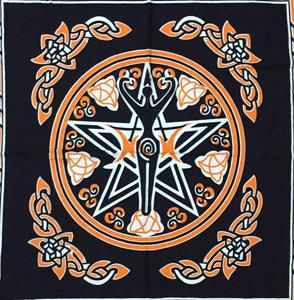 Tarot Spread Beautiful Cotton Spiritual Altar <b>Cloth</b> <b>Table</b> Cover Moon Goddess Pentacle Printed Home Decor By Indian Consigners - Product Image 5