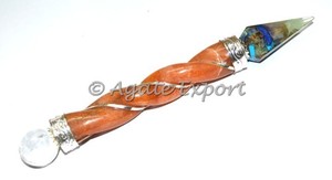 Varita curativa de orgonita de Aventurina azul para mujeres, tratamiento natural de salud, varitas de masaje curativas - Product Image 2