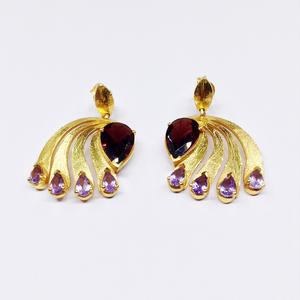 Argent Sterling 925 Sur Mesure Fournisseur Grossiste À La Main Unisexe Femme Faible QUANTITÉ MINIMALE DE COMMANDE Pas Cher Unique Élégante Boucle D'oreille en pierre Naturelle - Product Image 3