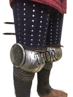 Protège-jambes gothique médiéval Article d'armure Protège-jambes gothique complet médiéval Costume Attelle Cuisses avec genoux cannelés