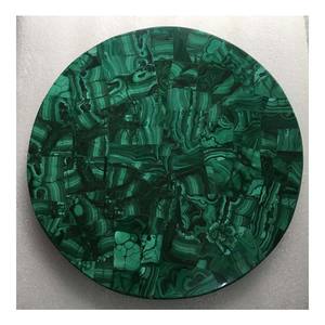 ท็อปโต๊ะตกแต่งทำมือจากหินมาลาไคต์ธรรมชาติจากอินเดีย - Product Image 1