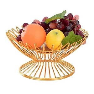 Corbeille à fruits décorative incurvée à la main de qualité supérieure Support de panier à fruits et légumes au design moderne pour la cuisine - Product Image 1