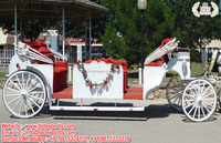 Élégante calèche à chevaux de type limousine à vendre - Couleur et taille personnalisables, construction durable en métal et bois pour événements de mariage et excursions