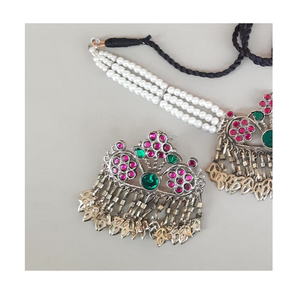 Kuchi-Conjunto de joyería de Material 100% puro de la mejor calidad, incluye gargantilla y pendientes a la venta, precio barato - Product Image 2