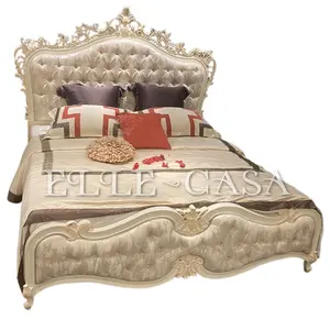 Antika lüks çift yatak tasarım mobilya ahşap yatak modelleri lüks karyola iskeleti