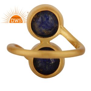 Pierres précieuses Lapis Lazuli naturelles, argent Sterling 925, anneau empilable, pour femmes, fabrication de bijoux, livraison gratuite - Product Image 4