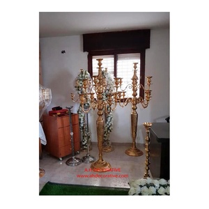 Silver <b>Candelabra</b> 5 Arms Nickel Plated Metal Handmade <b>Candelabra</b> Hot Selling Nickel Plated Aluminum <b>Candelabra</b> - Product Image 2