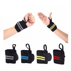 สายรัดข้อมือผ้าฝ้ายยกน้ำหนักยิมฝึกออกกำลังกายปรับได้ตามต้องการ - Product Image 1