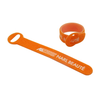 Attaches de câble en nylon réutilisables colorées avec logo personnalisé, sangle souple avec fermeture auto-agrippante