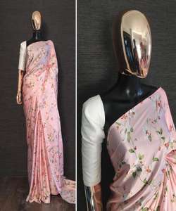 Magnifique Saree imprimé en Georgette de créateur avec chemisier non cousu Vêtements pour femmes Prix de gros Vêtement ethnique Surat - Product Image 5