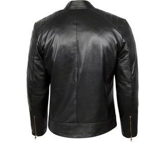 Negro color de cuero de oveja de cremallera de cierre en todos los colores y pieles hechas en Pakistán - Product Image 2