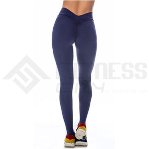 Leggings de yoga pour femmes personnalisés, taille haute, sans couture, élastiques, respirants, en spandex/nylon, pour usage professionnel en salle de sport - Product Image 5