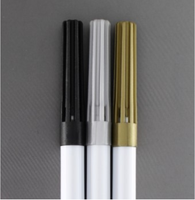Marqueur métallique pour papier, verre, peinture, paillettes argentées, très vendu, marqueur pour tableau blanc en plastique PP 6 mm, pointe biseautée noire 6 mm AB998