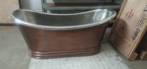 Baignoire en cuivre Antique Élégant Top Baignoire de luxe solide Usage domestique Baignoire en cuivre à Offre Spéciale à bas prix - Product Image 5