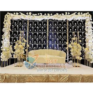 Muro de Velas Metálico para Recepción de Bodas Asiáticas, Decoración de Escenario para Bodas en EE. UU. y Canadá - Product Image 1