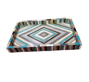 Bandeja de servicio con incrustaciones de resina de madera de Mango hecha a mano, la mejor calidad, decoración del hogar, bandeja decorativa artesanal de calidad - Product Image 3