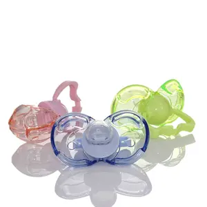 Multi Color Baby Flat Nipple Silicone Soother Pacifier Coverable