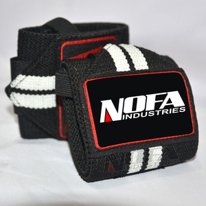 Sangles de soutien de poignet d'entraînement de gymnastique unisexe de 18 pouces enveloppes respirantes en silicone de coton du néoprène pour la musculation d'haltérophilie - Product Image 2