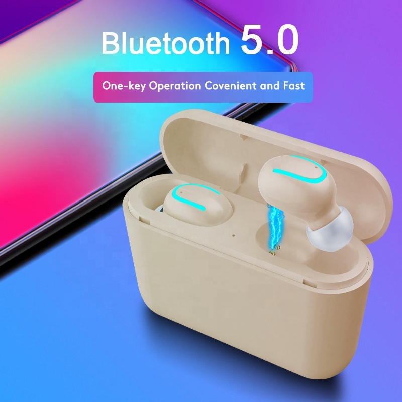 Mini Bluetooth 5.0 Écouteur avec Microphone Vrai Stéréo Intra-auriculaires Écouteurs Sans Fil