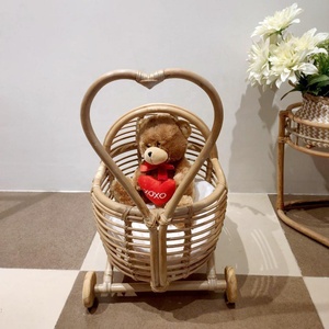 Silla de paseo de ratán Natural, juguetes para bebés - Product Image 2
