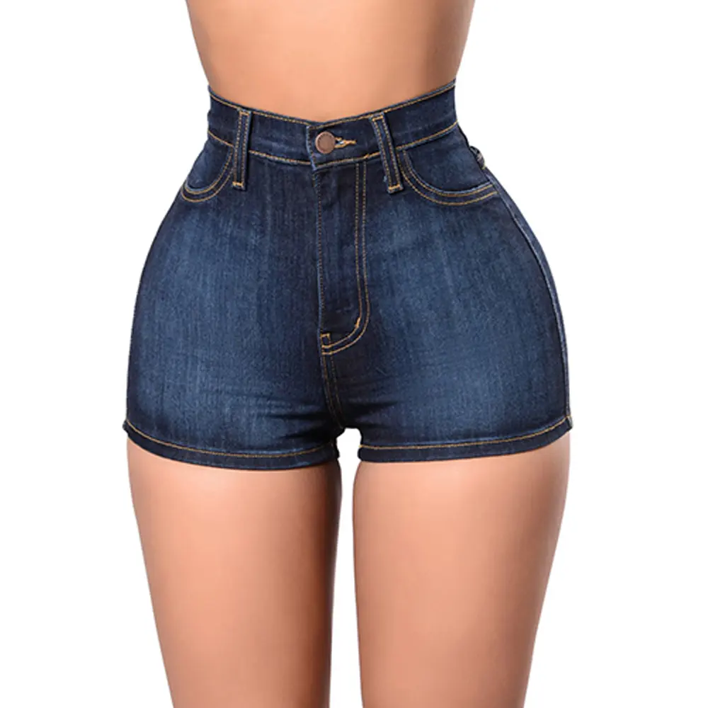 Hoch taillierte Jeans Shorts Sexy Short Jeans Frauen Summer Ladies Slim Jeans Shorts