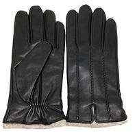 Guantes de Piel de Vacuno, Cabra y Oveja 100% Genuinos a Precio de Fábrica, Cálidos para Invierno, Color Rojo Vino, Largos, con Pantalla Táctil, para Ciclismo, Fiestas, Vida Diaria