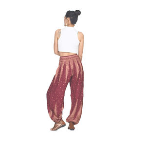 Napat Clothing Peacock Feather Dream 15 <b>women</b> harem pants in <b>Red</b> PP0004 020015 01 ready to ship - Product Image 3
