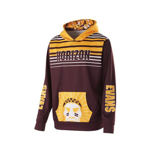 เสื้อฮู้ดสวมหัวผ้าฟลีซแฟชั่นกำหนดได้เองลายพิมพ์ซับลิเมต - Product Image 1