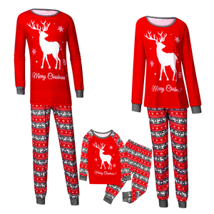 <b>Family</b> <b>Matching</b> Clothes Sets Custom Little elk printing <b>Christmas</b> <b>Pajamas</b> Home Suits - Product Image 1