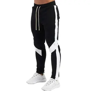 Pantalons de survêtement Style classique pour hommes, Streetwear athlétique à coupe cintrée, multi-panneaux à rayures sur le côté, pour jogging, avec poches à fermeture éclair,