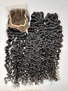 100% vierge indienne brute non traitée HD pour les extensions de fermeture 2by6 13by4 13by6 4by4 Machine Double trame 10a Grade - Product Image 4