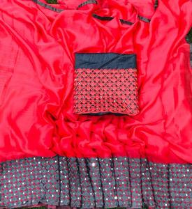 Festival Wear Look le plus attrayant Dola soie bordure dorée broderie travail Saree avec chemisier pièce femmes indiennes portent Surat Alphanumero - Product Image 4