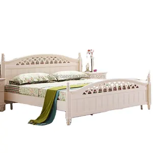 Cama de casal estilo pastoral do sul, móveis, cama, conjunto de móveis