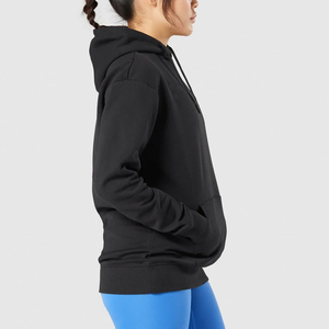 Sudadera Negra con Diseño OEM y Estampado Digital en Colores Vivos para Mujer, Personalizada para Uso Casual, 100% Algodón - Product Image 4