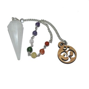 Sélénite blanc Perles de Chakra Pendules - Product Image 1