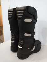 Bottes de Moto en cuir microfibre, pour motocyclette, motard Pro, vitesse, chaussures de course, Motocross,