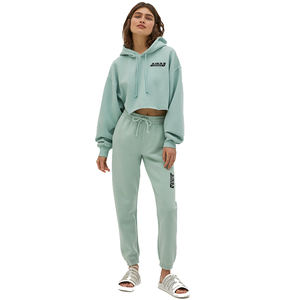 Sweats à capuche courts en molleton uni d'une seule couleur avec broderie personnalisée à vendre - Product Image 2