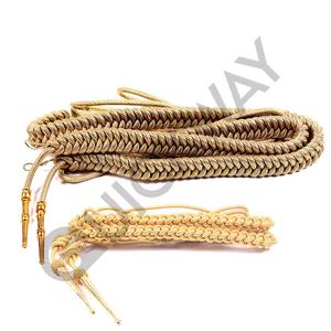 Aiguillette en fil d'or pour uniforme de cérémonie Aiguillette en fil de lingot personnalisée de meilleure qualité avec deux pointes en métal doré - Product Image 4