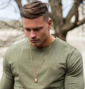 Olive <b>Green</b> Color <b>Men</b> Long Sleeve <b>Men</b> <b>T</b>-<b>shirt</b> for the Summer and Slitting with the Custom logo - Product Image 3