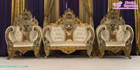 Baroque Feuille D'or Antique Miroir de Commode De Luxe Chambre Coiffeuse Impressionnant D'or Du Roi En Bois Coiffeuse