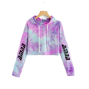 ฮู๊ดดี้ขายร้อนสำหรับผู้หญิง,ดีไซน์แบบครอบตัดสีเขียวพร้อมบริการออกแบบโลโก้ตามสั่ง - Product Image 3