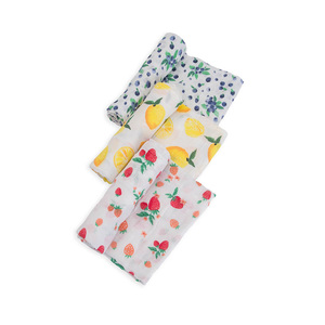 100% couverture d'emmaillotage en mousseline de bambou douce biologique 47*47 pouces emmailloter de conception personnalisée pour bébé unisexe - Product Image 1