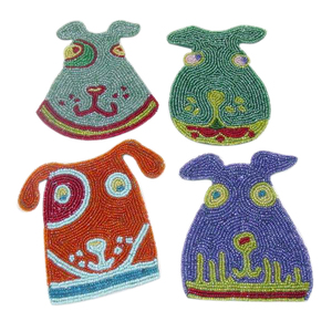 Posavasos con cuentas de vidrio para decoración del hogar, posavasos moderno de tamaño estándar, a la moda, novedad, venta al por mayor - Product Image 3