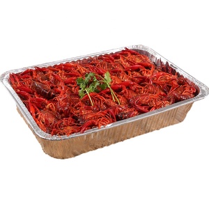 barbeque aluminum foil container with plastic covers