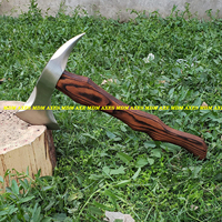 VIKING 1095 Lame en acier à haute teneur en carbone Tomahawk Hache de combat forgée à la main de qualité industrielle avec gaine en cuir
