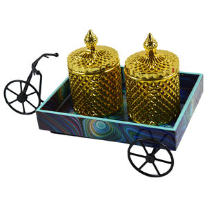 Pot de stockage de cire à conception personnalisée, pot de cire en verre, meilleur pour un pot de cire à conception Festive avec un Design de finition multicolore - Product Image 6